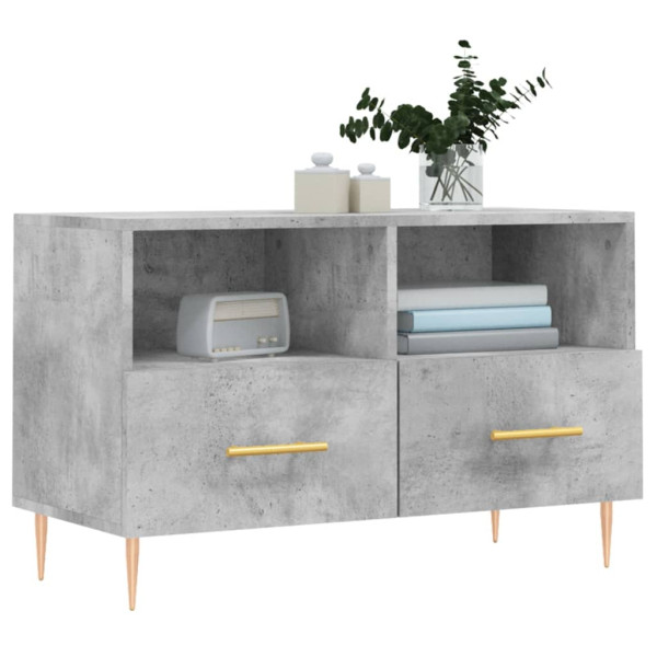 Mueble para TV madera contrachapada gris hormigón 80x36x50 cm M 3