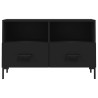 Mueble para TV madera contrachapada negro 80x36x50 cm 5