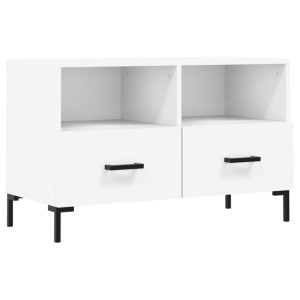 Mueble para TV madera contrachapada blanco 80x36x50 cm H