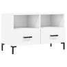 Mueble para TV madera contrachapada blanco 80x36x50 cm 2
