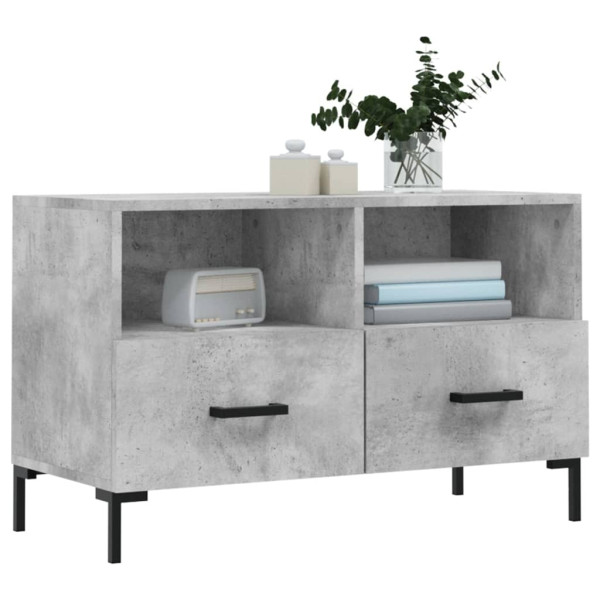 Mueble para TV madera contrachapada gris hormigón 80x36x50 cm M 3