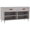 Banco zapatero madera de ingeniería gris Sonoma 102x35x55 cm 2