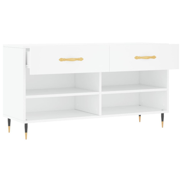 Banco sapateira 102x35x55 cm derivados de madeira branco M 5