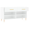 Banco sapateira 102x35x55 cm derivados de madeira branco 5