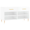 Banco sapateira 102x35x55 cm derivados madeira branco brilhante 2
