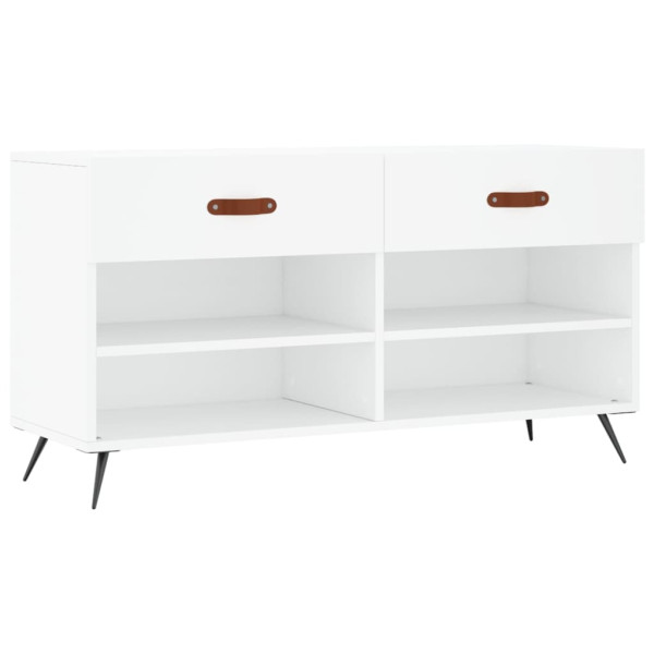 Banco sapateira 102x35x55 cm derivados de madeira branco M 2