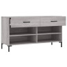 Banco zapatero madera de ingeniería gris Sonoma 102x35x55 cm 5