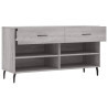 Banco zapatero madera de ingeniería gris Sonoma 102x35x55 cm 5