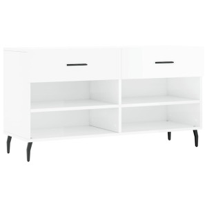 Banco sapateira 102x35x55 cm derivados madeira branco brilhante H