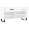Banco zapatero madera de ingeniería blanco 102x35x55 cm 5