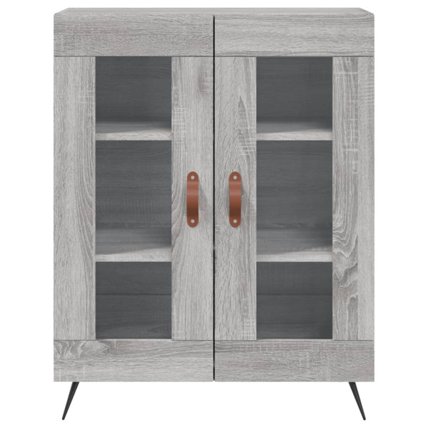 Aparador de madera de ingeniería gris Sonoma 69.5x34x90 cm M 5