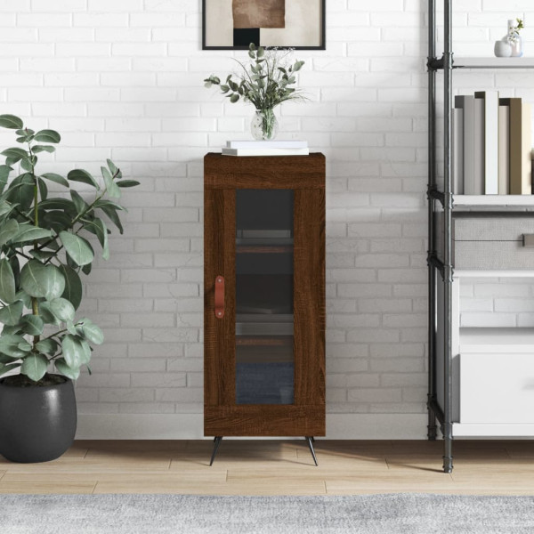 Aparador madera de ingeniería marrón roble 34.5x34x90 cm D