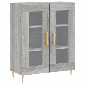 Aparador de madera de ingeniería gris Sonoma 69.5x34x90 cm H