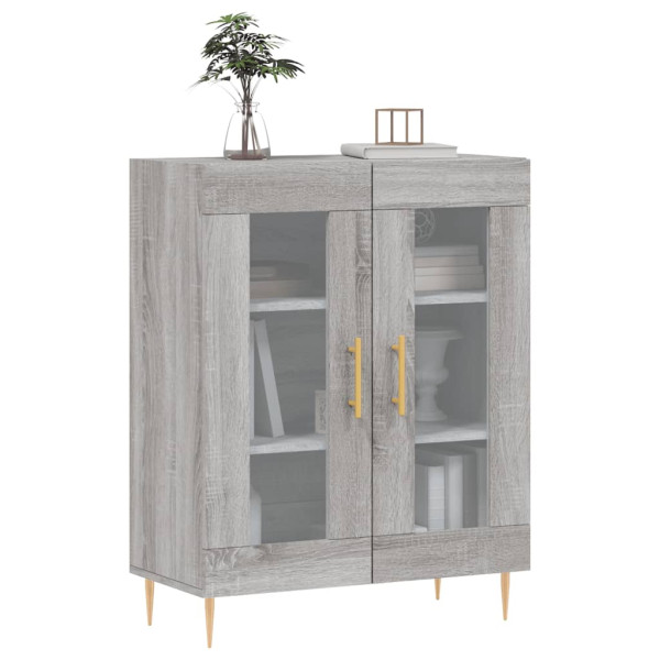 Aparador de madera de ingeniería gris Sonoma 69.5x34x90 cm M 3