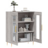 Aparador de madera de ingeniería gris Sonoma 69.5x34x90 cm 4