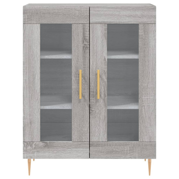 Aparador de madera de ingeniería gris Sonoma 69.5x34x90 cm M 5