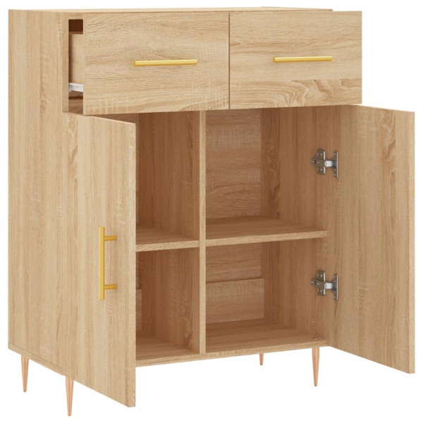 Aparador de madera de ingeniería roble Sonoma 69.5x34x90 cm M 5