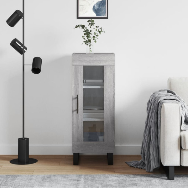 Aparador madera de ingeniería gris Sonoma 34.5x34x90 cm D