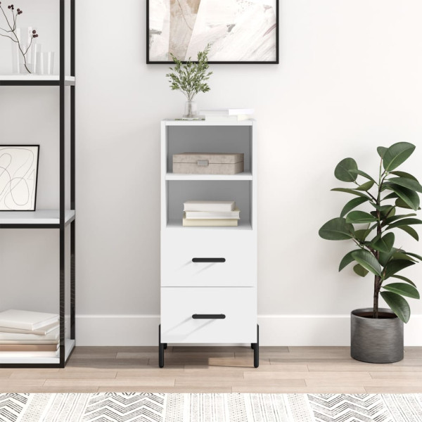 Aparador madera de ingeniería blanco 34.5x34x90 cm D