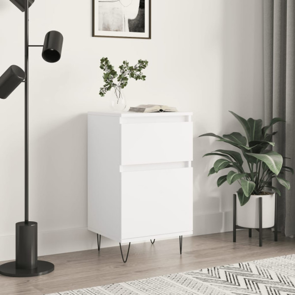 Aparador madera de ingeniería blanco 40x35x70 cm D