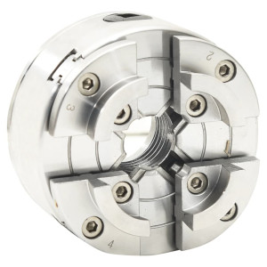 Mandril p/ madeira de 4 garras c/ conexão M33 aço 96mm prateado H