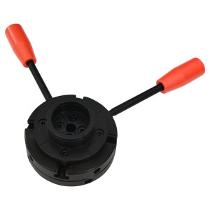 Mandril de madera 4 mordazas con conexión M33 acero 100 mm H