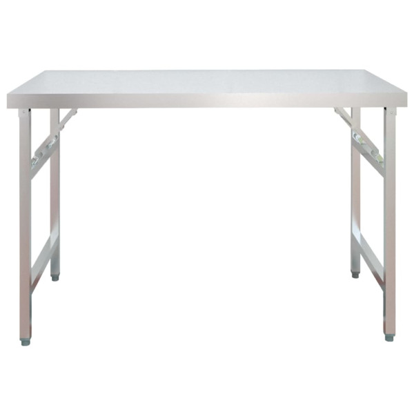 Mesa de trabajo para cocina con estante acero inox 120x60x145cm M 5