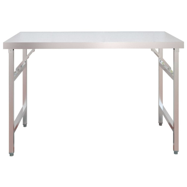 Mesa de trabajo para cocina con estante acero inox 120x60x115cm M 5