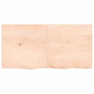 Estante de pared madera maciza de roble sin tratar 120x60x6 cm H