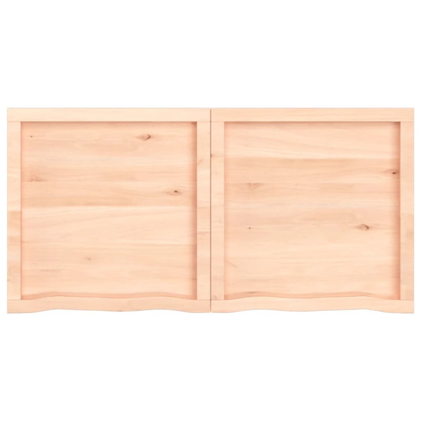 Estante de pared madera maciza de roble sin tratar 120x60x6 cm M 3