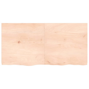 Estante de pared madera maciza de roble sin tratar 120x60x4 cm H
