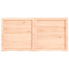 Estante de pared madera maciza de roble sin tratar 120x60x4 cm 3