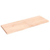 Estante de pared madera maciza de roble sin tratar 140x50x4 cm 1