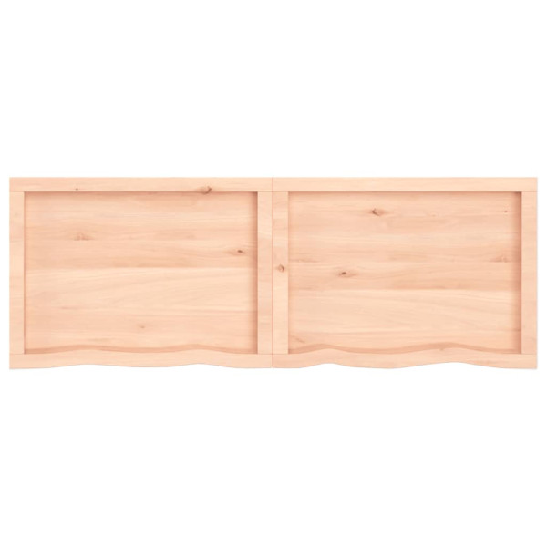 Estante de pared madera maciza de roble sin tratar 140x50x4 cm M 3
