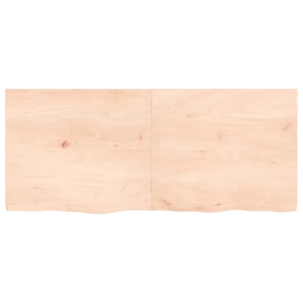 Estante de pared madera maciza de roble sin tratar 140x60x4 cm M 2