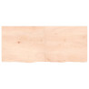 Estante de pared madera maciza de roble sin tratar 140x60x4 cm 2