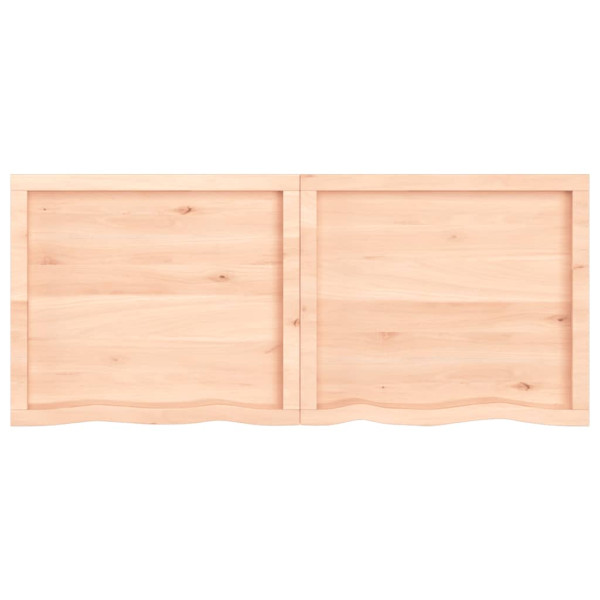 Estante de pared madera maciza de roble sin tratar 140x60x4 cm M 3