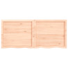Estante de pared madera maciza de roble sin tratar 140x60x4 cm 3