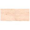 Estante de pared madera maciza de roble sin tratar 140x60x6 cm 2