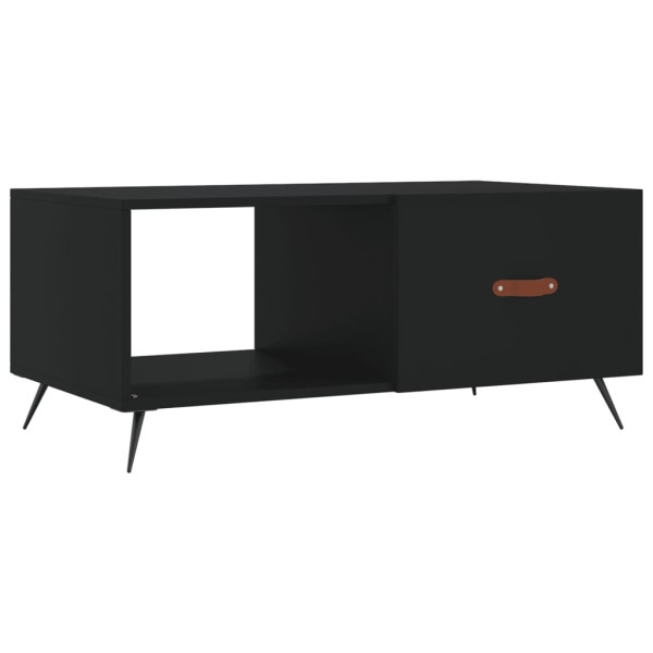 Mesa de centro madera contrachapada negro 90x50x40 cm M 2