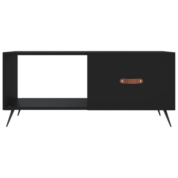 Mesa de centro madera contrachapada negro 90x50x40 cm M 5