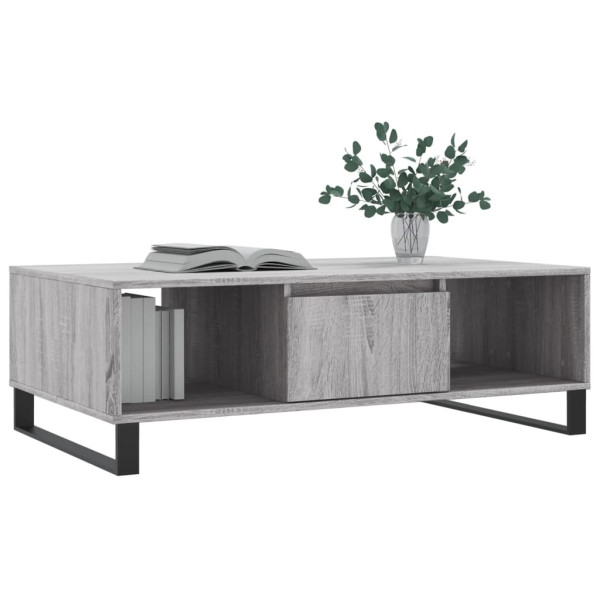 Mesa de centro madera de ingeniería gris Sonoma 104x60x35 cm M 3