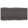 Tablero mesa madera tratada roble borde natural gris 100x50x2cm 1