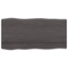 Tablero mesa madera tratada roble borde natural gris 100x50x4cm 1