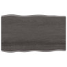 Tablero mesa madera tratada roble borde natural gris 100x60x4cm 1