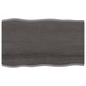 Tablero mesa madera tratada roble borde natural gris 100x60x2cm 1