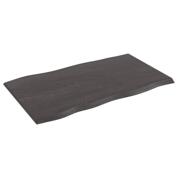 Tablero mesa madera tratada roble borde natural gris 100x60x2cm M 2