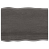 Tablero mesa madera tratada roble borde natural gris 80x60x2 cm 1