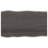 Tablero mesa madera tratada roble borde natural gris 100x60x6cm 1