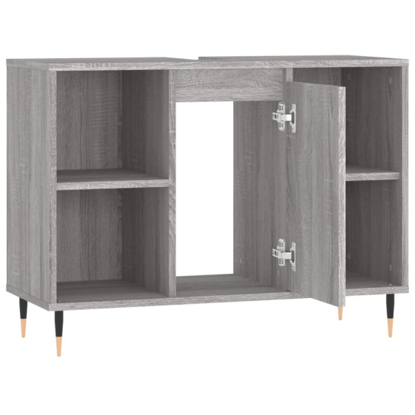 Mueble de baño madera de ingeniería gris Sonoma 80x33x60 cm M 5